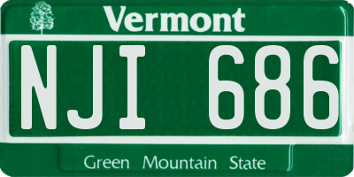 VT license plate NJI686