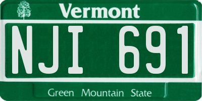 VT license plate NJI691