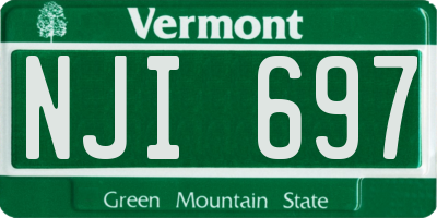 VT license plate NJI697