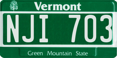 VT license plate NJI703