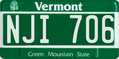 VT license plate NJI706