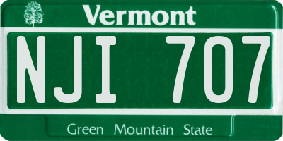 VT license plate NJI707