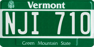 VT license plate NJI710