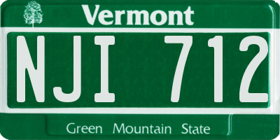 VT license plate NJI712
