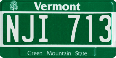 VT license plate NJI713