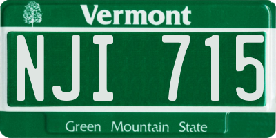 VT license plate NJI715