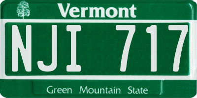 VT license plate NJI717
