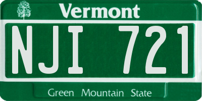 VT license plate NJI721