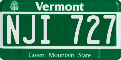 VT license plate NJI727
