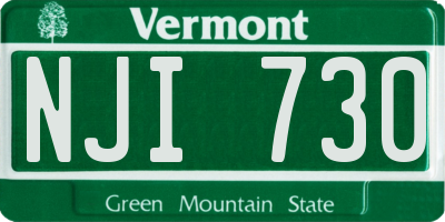VT license plate NJI730