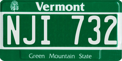 VT license plate NJI732