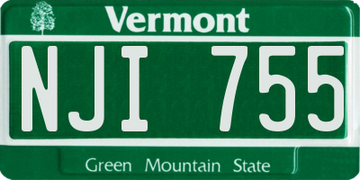 VT license plate NJI755
