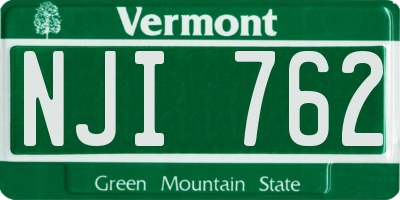 VT license plate NJI762