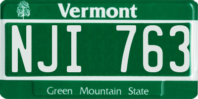 VT license plate NJI763