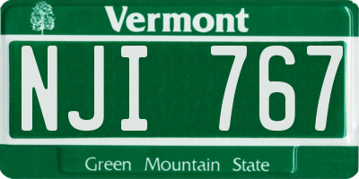 VT license plate NJI767