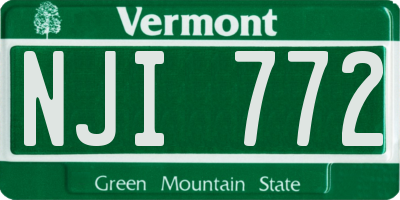 VT license plate NJI772