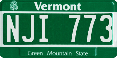 VT license plate NJI773