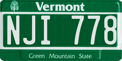 VT license plate NJI778