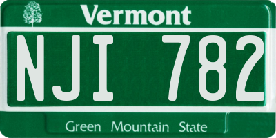 VT license plate NJI782