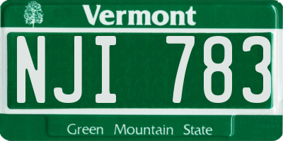 VT license plate NJI783
