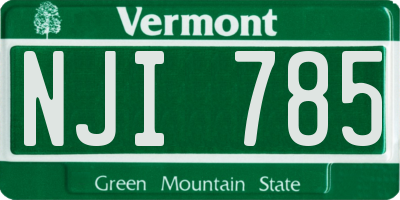 VT license plate NJI785