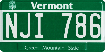 VT license plate NJI786