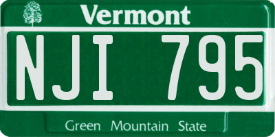 VT license plate NJI795