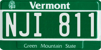 VT license plate NJI811