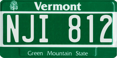 VT license plate NJI812