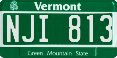 VT license plate NJI813