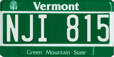 VT license plate NJI815