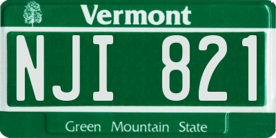 VT license plate NJI821