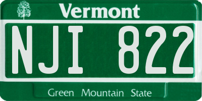 VT license plate NJI822