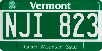 VT license plate NJI823