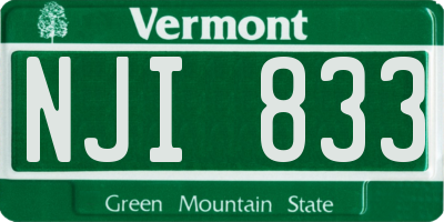 VT license plate NJI833