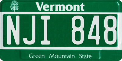 VT license plate NJI848