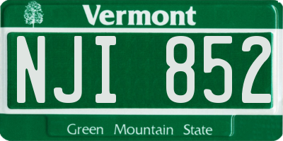 VT license plate NJI852