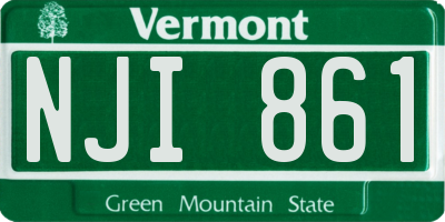 VT license plate NJI861