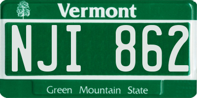VT license plate NJI862