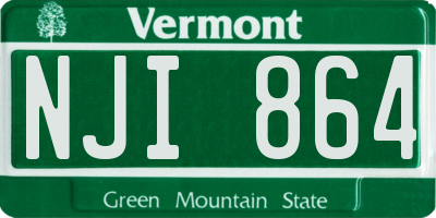 VT license plate NJI864