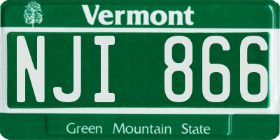 VT license plate NJI866