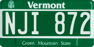 VT license plate NJI872