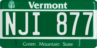 VT license plate NJI877
