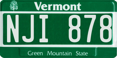 VT license plate NJI878