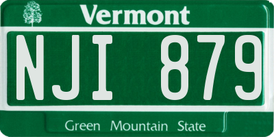 VT license plate NJI879
