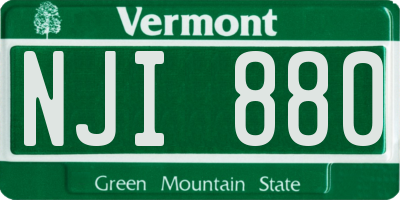VT license plate NJI880