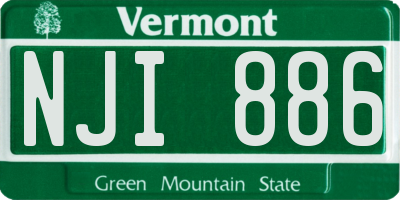 VT license plate NJI886