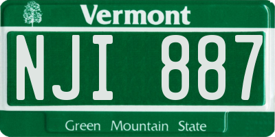 VT license plate NJI887