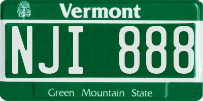 VT license plate NJI888