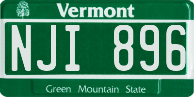 VT license plate NJI896